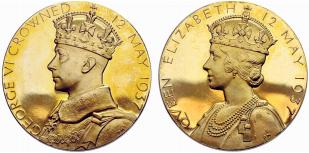 George VI. 1936-1952. Goldmedaille 1937. Auf ... 