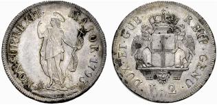 GENUA - Dogi Biennali, 1528-1797. 2 Lire ... 