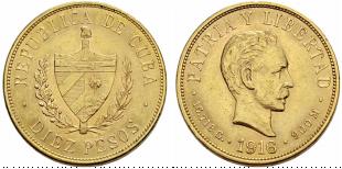 REPUBLIK - 10 Pesos 1916. 16.70 g. Fr. 3. ... 