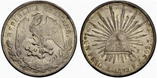 Republik. 1 Peso 1899, Zacatecas. 27.03 g. ... 