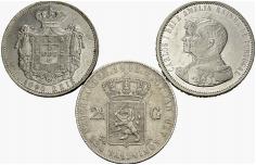 Lot. Belgien. 5 Francs 1865. Bulgarien. 5 ... 