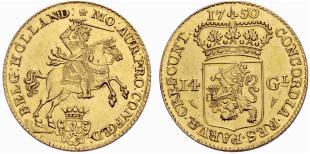 HOLLAND, PROVINZ - 14 Gulden 1750. 9.97 g. ... 