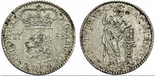 UTRECHT, PROVINZ -  Gulden 1758. 3.16 g. ... 