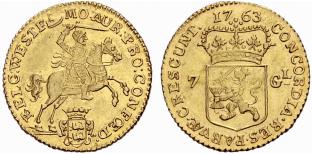 WESTFRIESLAND - 7 Gulden 1763. 4.97 g. ... 