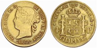 Isabella II. 1833-1868. 4 Pesos 1868. 6.74 ... 
