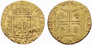 Pedro II. 1667-1706. Quartinho 1681. 1.94 g. ... 
