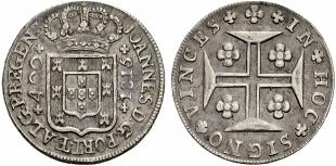 Joo VI. 1799-1826. 400 Reis 1815, Lissabon. ... 
