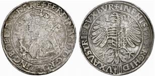 Ferdinand I. 1521-1564. Taler 1543, Linz. ... 