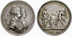 Joseph II. 1765-1790. Silbermedaille 1765. ... 