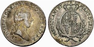 Joseph II. 1765-1790. Scudo 1784, Mailand. ... 