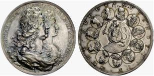 Friedrich I. 1720-1751. Silbermedaille o. J. ... 