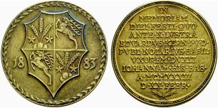 BASEL - Stadt - Goldmedaille 1933. Auf die ... 