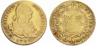KNIGREICH - Carlos IV. 1788-1808. 2 Escudos ... 