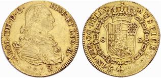 KNIGREICH - Carlos IV. 1788-1808. 8 Escudos ... 