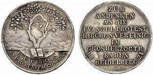 DEUTSCHLAND - Silbermedaille 1821. Auf die ... 