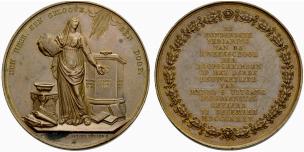 NIEDERLANDE - Bronzemedaille 1835. Auf Menno ... 