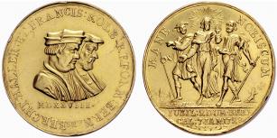 SCHWEIZ - Goldmedaille 1728. Auf das 2. ... 