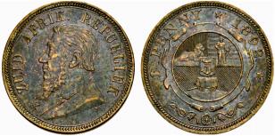 Zuid Afrikaansche Republiek. Penny 1892. ... 