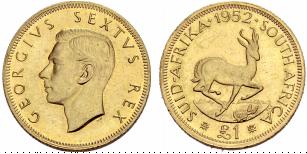 George VI. 1936-1952. 1 Pound 1952. 7.98 g. ... 