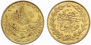Mohammed V. 1909-1918. 50 Piaster 1911. 3.60 ... 