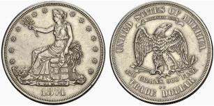 Trade Dollar 1874, Carson City. 27.18 g. ... 