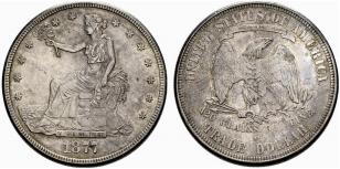 Trade Dollar 1877, San Francisco. 27.17 g. ... 