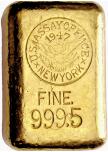 Goldbarren 1947. U.S. Assay Office New York. ... 