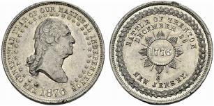 LOTS - Zinnmedaille 1876. 100 Jahre ... 