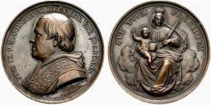 Pio IX. 1846-1878. Bronzemedaille 1869. Auf ... 