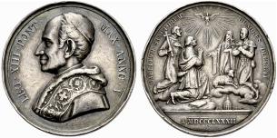 Leone XIII. 1878-1903. Silbermedaille AN V ... 