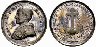 Leone XIII. 1878-1903. Silbermedaille 1888 ... 