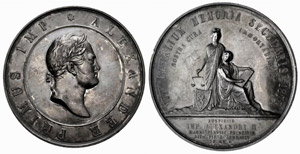 Alexander II, 1855-1881 - Silver medal 1877 ... 