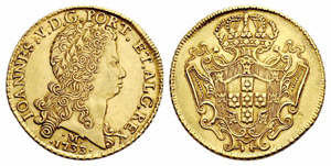 João V. 1706-1750. 12800 Reis 1733, Minas ... 