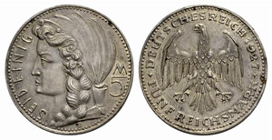 Weimarer Republik - 5 Reichsmark 1927 S. ... 