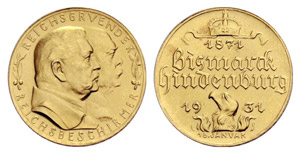 Weimarer Republik - Goldmedaille 1931. 60 ... 
