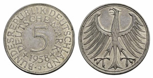Bundesrepublik Deutschland - 5 Deutsche Mark ... 