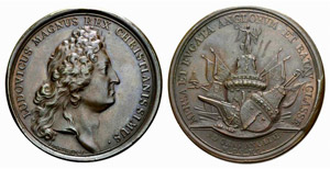 Louis XIV. 1643-1715. Bronzemedaille 1690. ... 