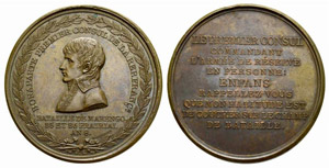 Consulat, 1799-1804. Bronzemedaille 1800, AN ... 