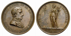 Consulat, 1799-1804. Bronzemedaille 1801, AN ... 