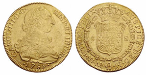 Carlos III. 1759-1788. 8 Escudos 1789, Nuevo ... 