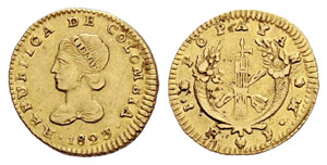Republik Kolumbien, 1821-1837. 1 Escudo ... 