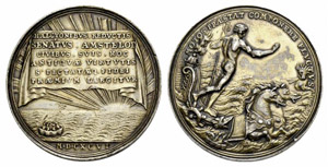 Amsterdam - Silbermedaille, 1696. Auf die ... 