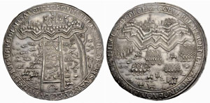 Groningen - Silbermedaille 1672. Auf die ... 
