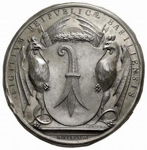 Basel - Stadt. Bleisiegel 1778. Medailleur ... 