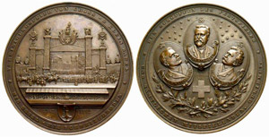Basel - Stadt. Bronzemedaille 1892. Auf die ... 