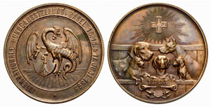 Basel - Stadt. Bronzemedaille 1895. Auf die ... 