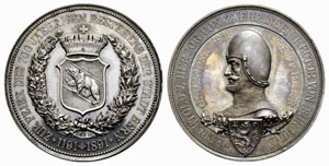 Bern - Silbermedaille 1891. 700-Jahrfeier ... 