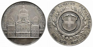 Bern - Silbermedaille 1902. Errichtung des ... 