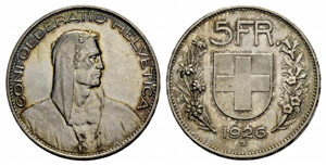 Eidgenossenschaft - 5 Franken 1926, Bern. ... 