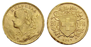 Fehlprägungen - 20 Franken 1947. ... 